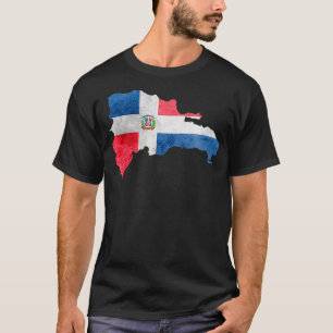 Dominicaanse Republiek Land Dominicana Vlaggengraa T-shirt