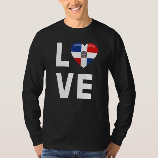 Dominicaanse Republiek Liefde Dominicaanse Republi T-shirt (Voorkant)