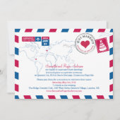 Dominicaanse Republiek Luchtpost Huwelijk Kaart (Voorkant)