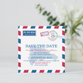 Dominicaanse Republiek Luchtpost Huwelijk Save The Kaart (Staand voorkant)