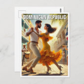 Dominicaanse Republiek Merengue Dancers Briefkaart (Voorkant / Achterkant)