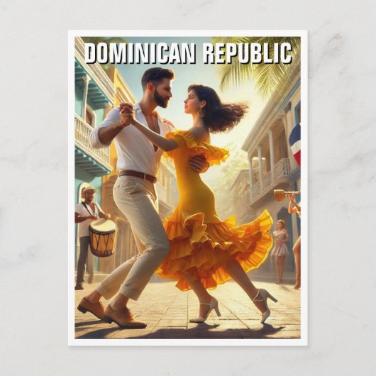 Dominicaanse Republiek Merengue Dancers Briefkaart (Voorkant)