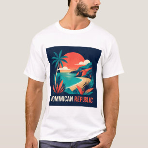 Dominicaanse Republiek Modern Geometrisch Reis T-S T-shirt