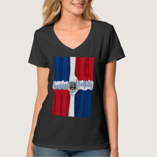 Dominicaanse Republiek Nationale Pride DR-vlag Ver T-shirt
