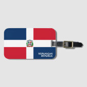 Dominicaanse Republiek Nationale vlag Patriottisch Bagagelabel (Voorkant (horizontaal))