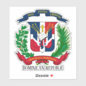 Dominicaanse Republiek Nationale wapenschild Sticker (Vel)