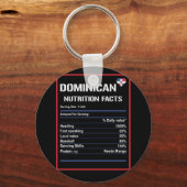 Dominicaanse Republiek Nutrition Facts Sleutelhanger (Voorkant)
