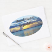 Dominicaanse Republiek Ovale Sticker (Envelop)