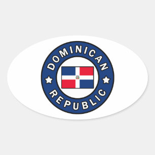 Dominicaanse Republiek Ovale Sticker