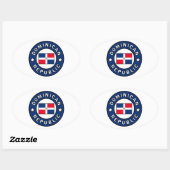 Dominicaanse Republiek Ovale Sticker (Vel)