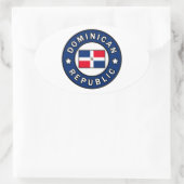 Dominicaanse Republiek Ovale Sticker (Tas)