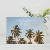 Dominicaanse Republiek Palm Tree Beach Save the Da Aankondiging (Staand voorkant)