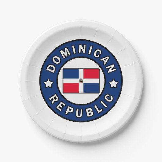 Dominicaanse Republiek Papieren Bordje (Voorkant)