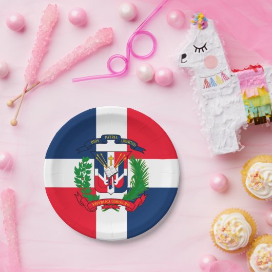 Dominicaanse Republiek Papieren Bordje (Feest)