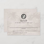 Dominicaanse Republiek Paspoort bruiloft RSVP Kaar (Voorkant / Achterkant)