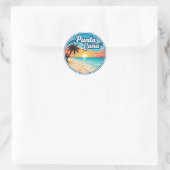 Dominicaanse Republiek Punta Cana Beach Travel Ronde Sticker (Tas)