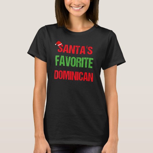 Dominicaanse Republiek Pyjama Kerstmis T-shirt (Voorkant)