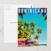 Dominicaanse Republiek Reisposter Postkaart (Voorkant / Achterkant)