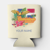 Dominicaanse Republiek Retro Caribbean Parrot Blikjeskoeler (Achterkant)