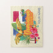 Dominicaanse Republiek Retro Caribbean Parrot Legpuzzel (Verticaal)