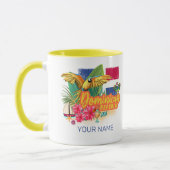 Dominicaanse Republiek Retro Caribbean Parrot Mok (Links)