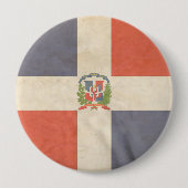 DOMINICAANSE REPUBLIEK RONDE BUTTON 4,0 CM (Voorkant)