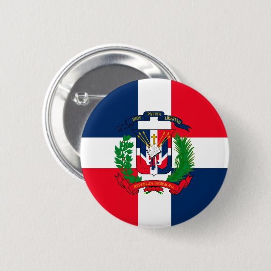 Dominicaanse Republiek Ronde Button 5,7 Cm (Voorkant /achterkant)