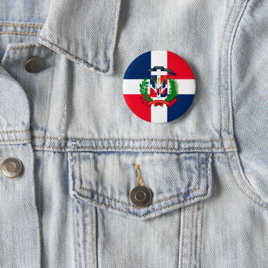 Dominicaanse Republiek Ronde Button 5,7 Cm (In situ)