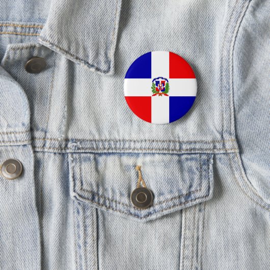 Dominicaanse Republiek Ronde Button 5,7 Cm (In situ)