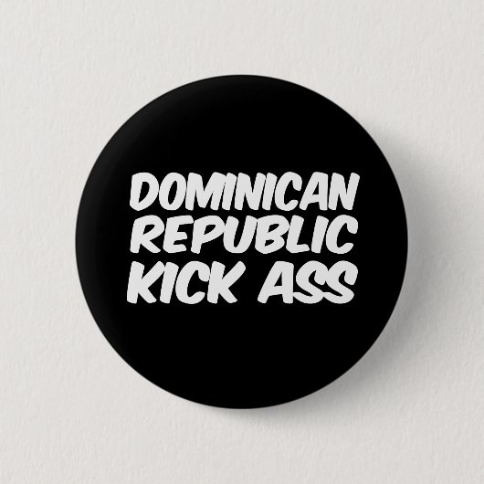 DOMINICAANSE REPUBLIEK RONDE BUTTON 5,7 CM (Voorkant)