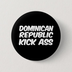 DOMINICAANSE REPUBLIEK RONDE BUTTON 5,7 CM