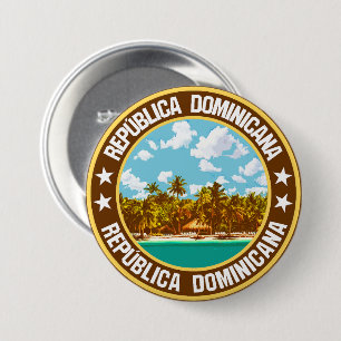 Dominicaanse Republiek Ronde Button 7,6 Cm