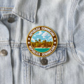 Dominicaanse Republiek Ronde Button 7,6 Cm (In situ)