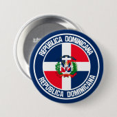 Dominicaanse Republiek Ronde Emblem Button 7,6 Cm (Voorkant /achterkant)