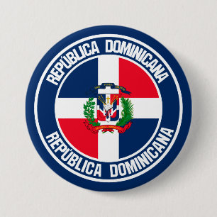 Dominicaanse Republiek Ronde Emblem Button 7,6 Cm