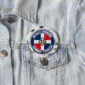 Dominicaanse Republiek Ronde Emblem Button 7,6 Cm (In situ)