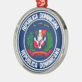 Dominicaanse Republiek Ronde Emblem Metalen Ornament (Links)