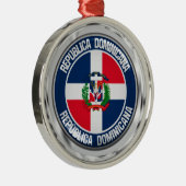 Dominicaanse Republiek Ronde Emblem Metalen Ornament (Rechts)