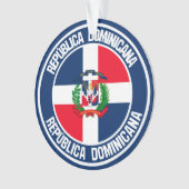 Dominicaanse Republiek Ronde Emblem Ornament (voorkant)