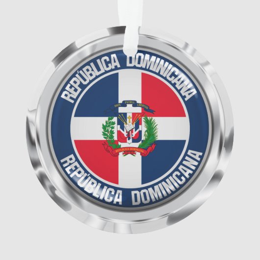 Dominicaanse Republiek Ronde Emblem Ornament (achterkant)