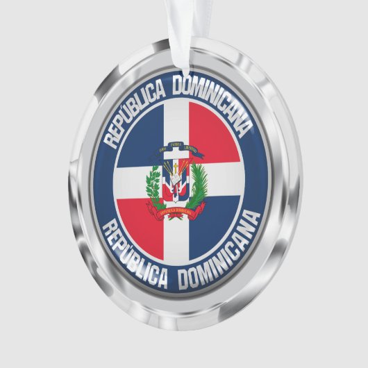 Dominicaanse Republiek Ronde Emblem Ornament (voorkant)