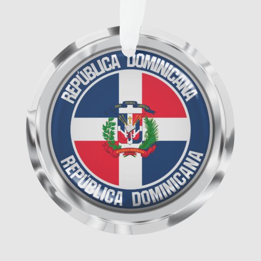 Dominicaanse Republiek Ronde Emblem Ornament (voorkant)