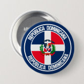 Dominicaanse Republiek Ronde Emblem Ronde Button 7,6 Cm (Voorkant /achterkant)