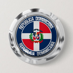 Dominicaanse Republiek Ronde Emblem Ronde Button 7,6 Cm