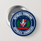 Dominicaanse Republiek Ronde Emblem Ronde Button 7,6 Cm (Voorkant /achterkant)