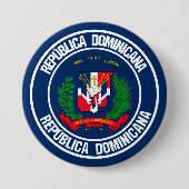 Dominicaanse Republiek Ronde Emblem Ronde Button 7,6 Cm (Voorkant)