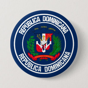 Dominicaanse Republiek Ronde Emblem Ronde Button 7,6 Cm