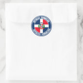 Dominicaanse Republiek Ronde Emblem Sticker (Tas)