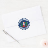 Dominicaanse Republiek Ronde Emblem Sticker (Envelop)