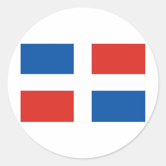 Dominicaanse Republiek Ronde Sticker (Voorkant)
